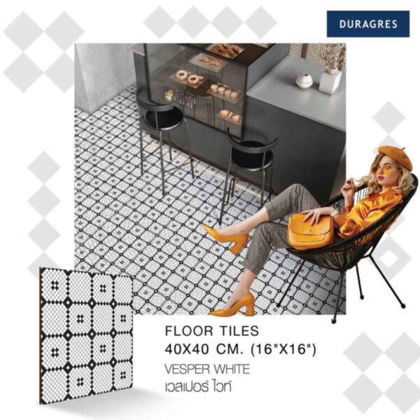 16x16 นิ้ว เวสเปอร์ ไวท์